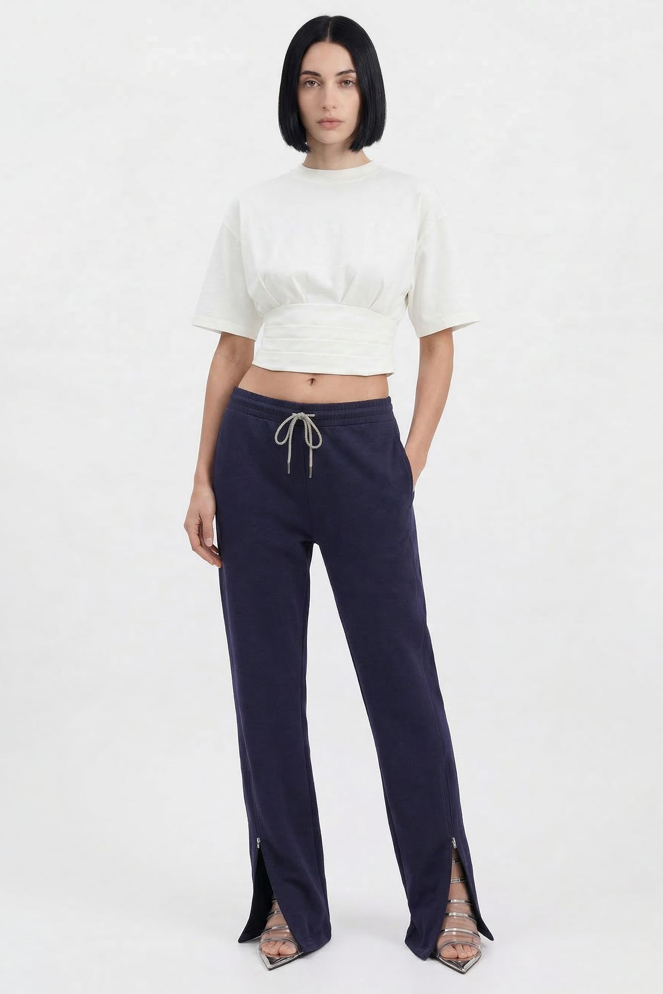 Area Formal T-Shirt in White full look