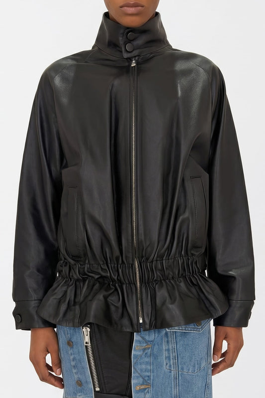 August Barron Twisted Leather Jacket