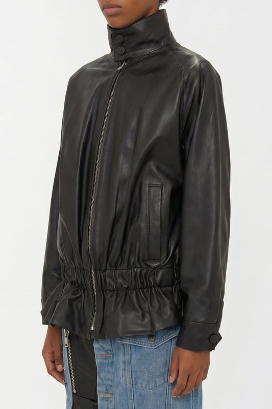 August Barron Twisted Leather Jacket side