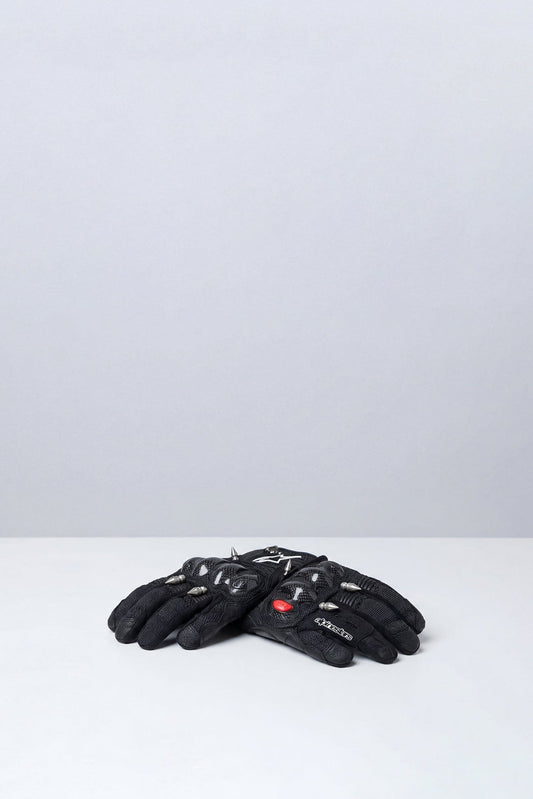 Balenciaga Alpine Star Gloves In Black flat