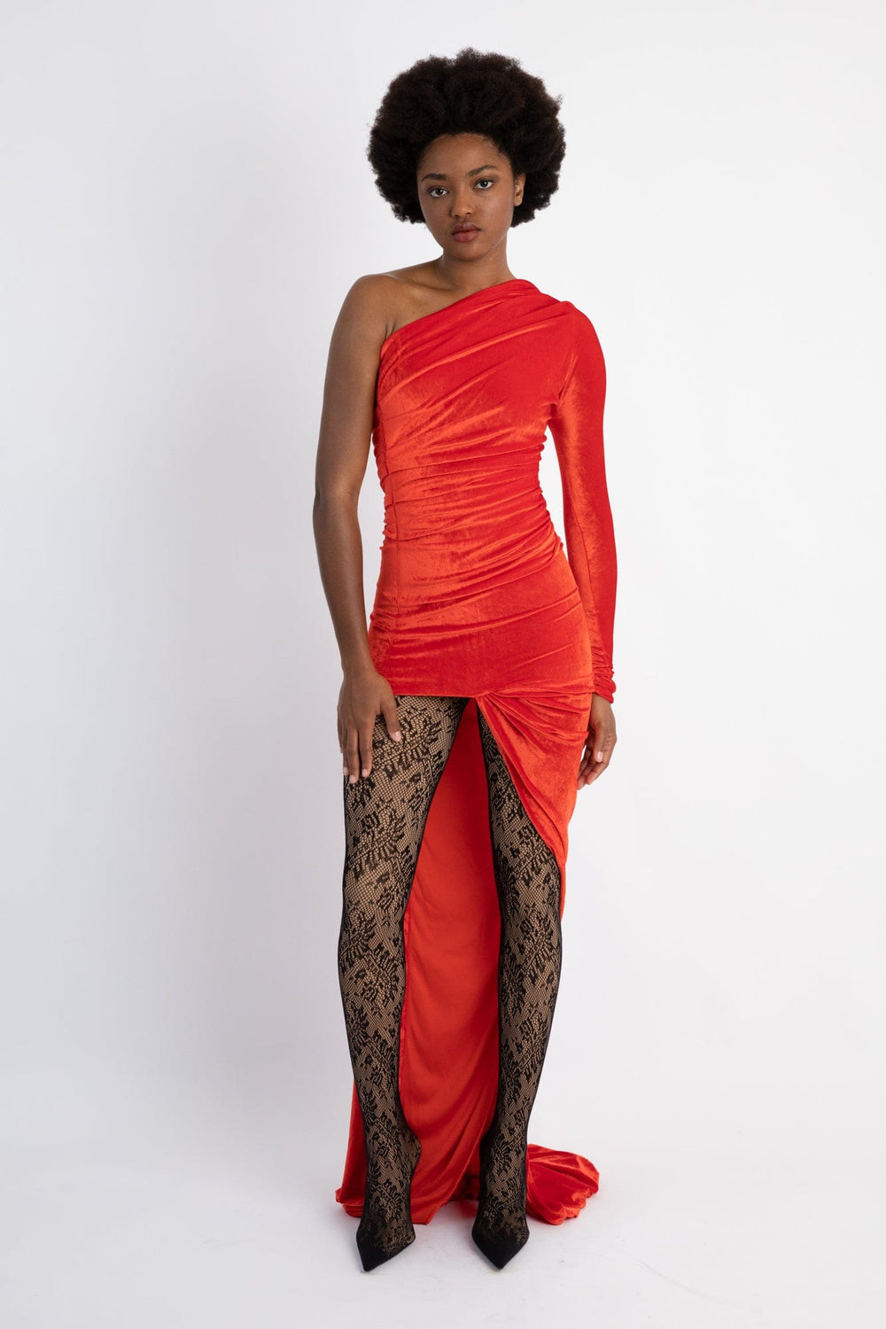 Balenciaga red dress sales