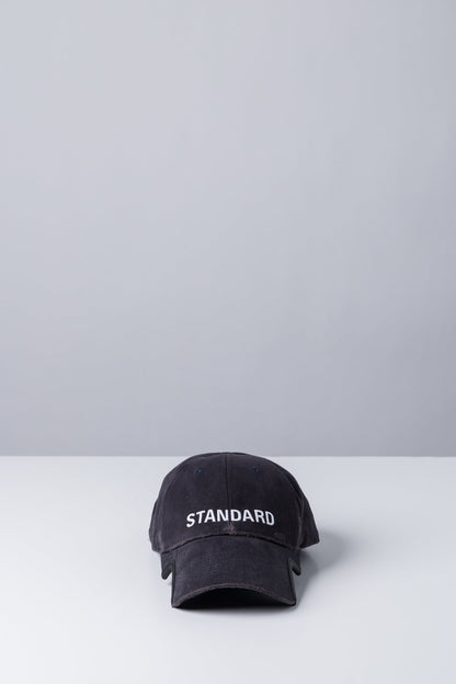 Balenciaga Baseball Cap In Washed Black