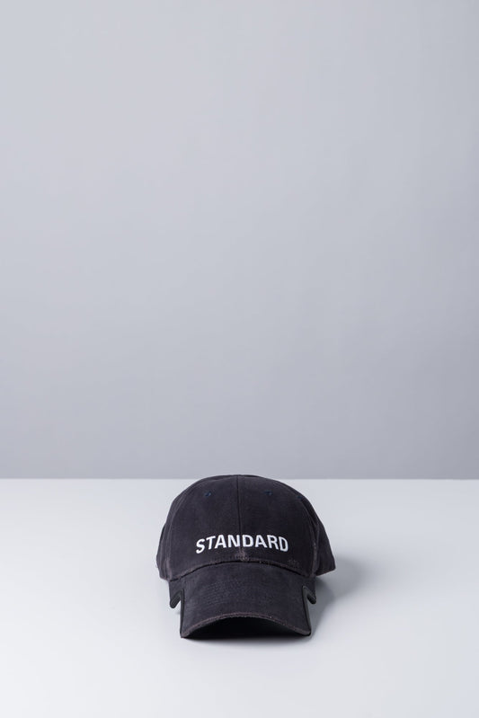 Balenciaga Baseball Cap In Washed Black