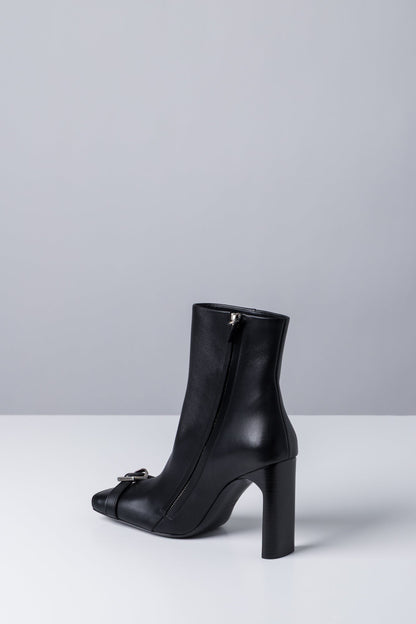 Balenciaga Bel Air Heeled Bootie In Black inner side