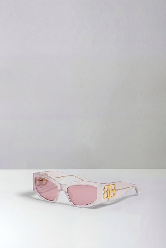 Balenciaga Bossy Cat Sunglasses in Beige side
