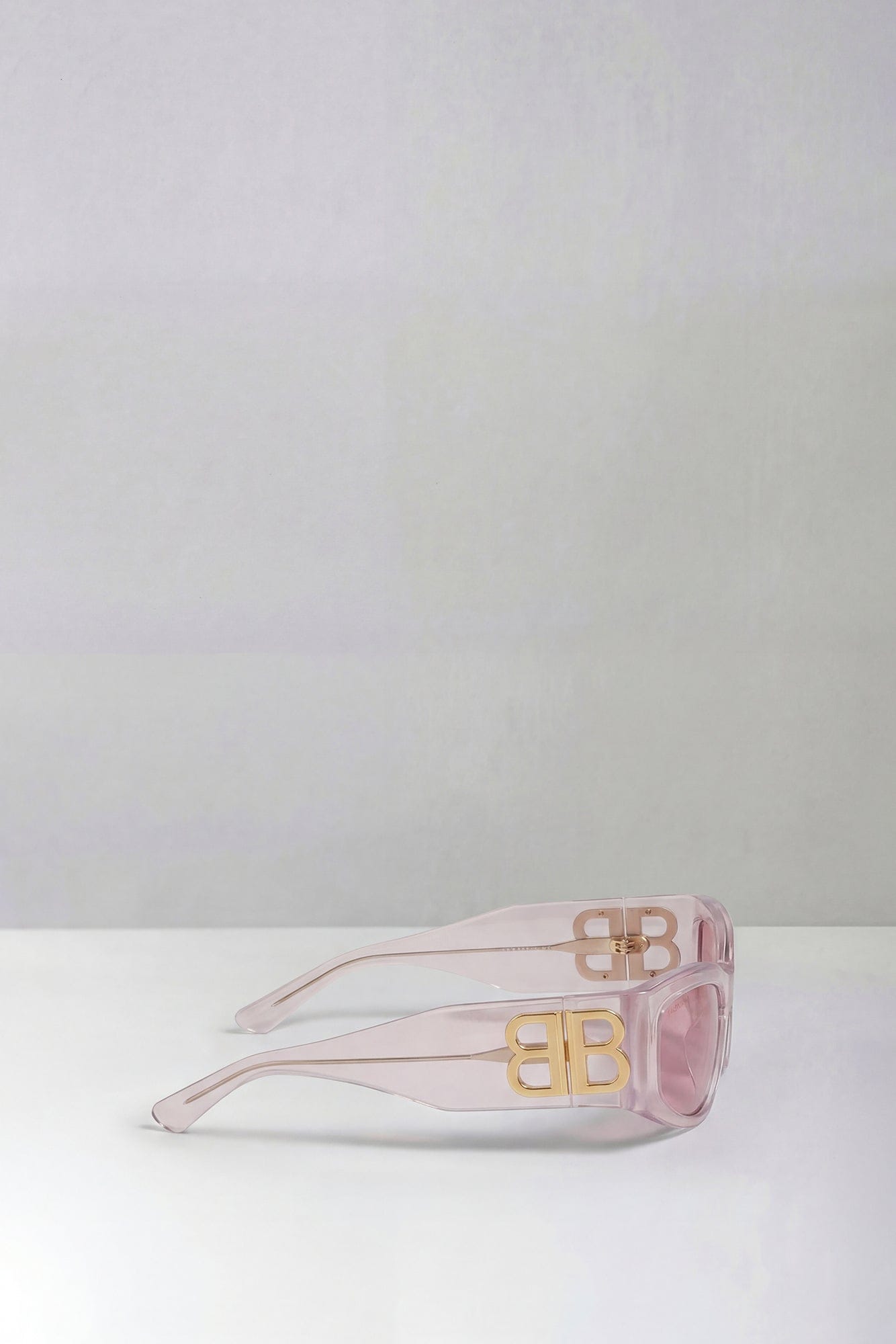 Balenciaga Bossy Cat Sunglasses in Beige side 2