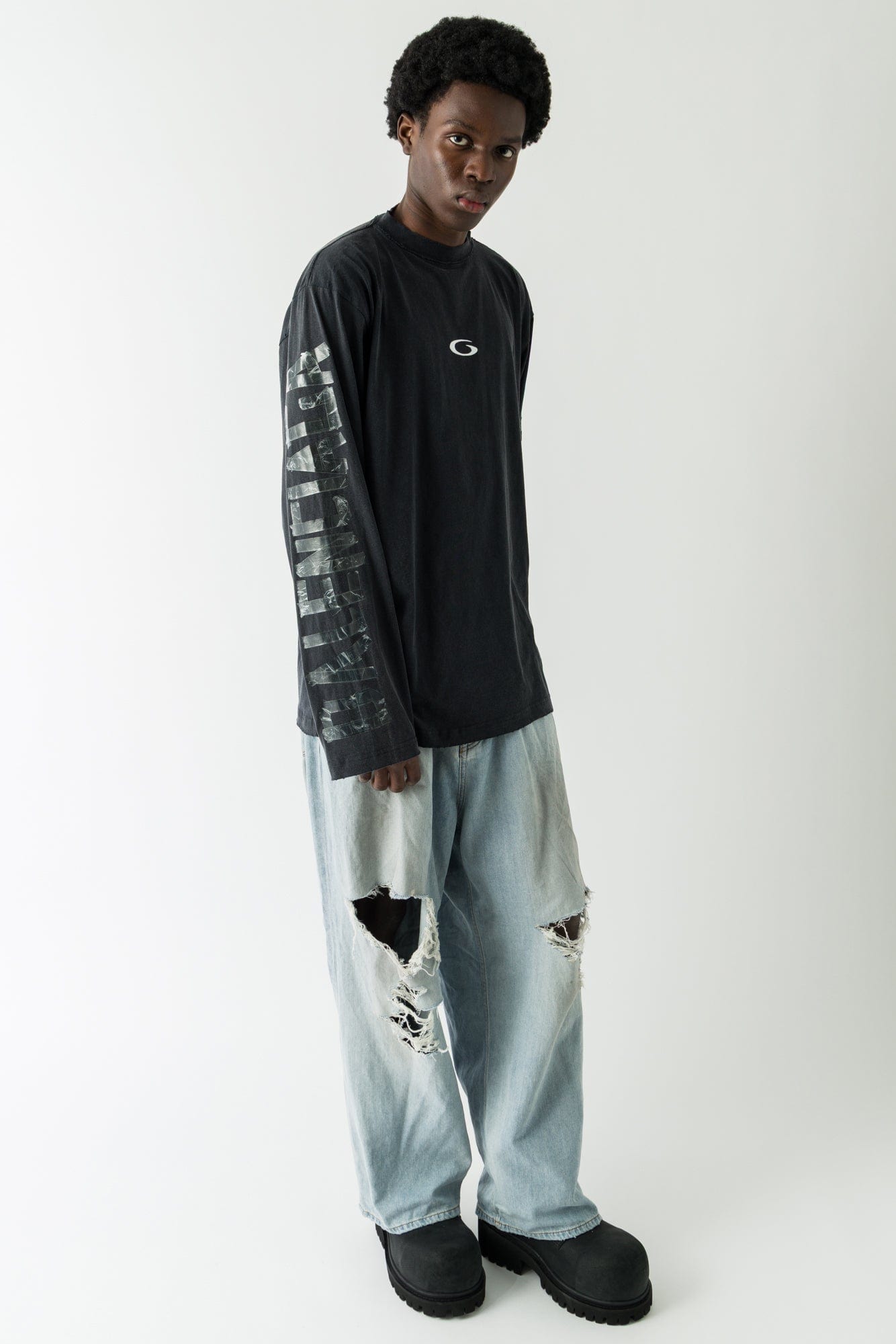 Balenciaga Collared Shirt In Black