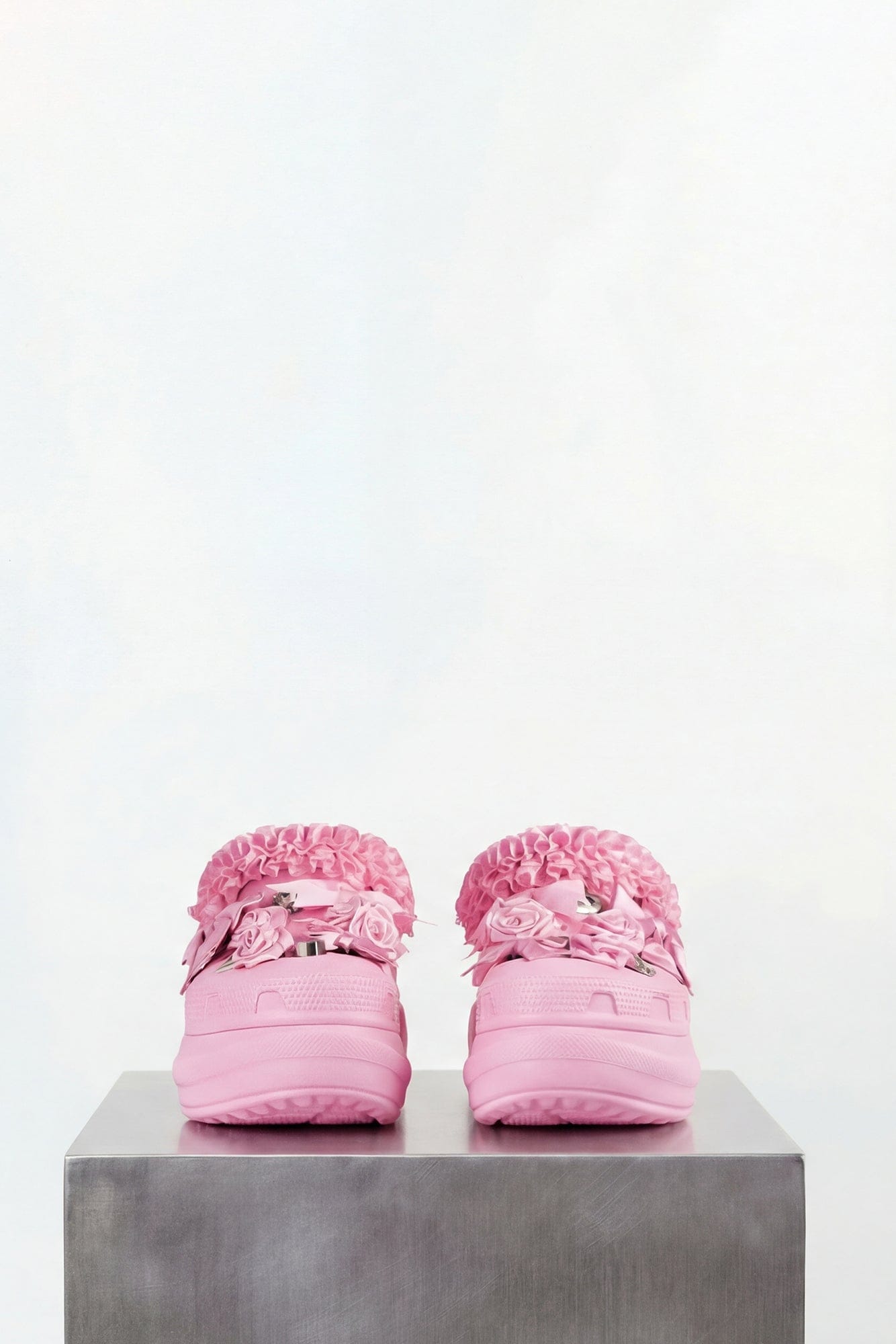 Balenciaga Crocs Mule in Light Pink SS26 front