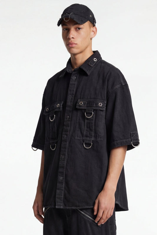 Balenciaga D-Ring Cargo Shirt side