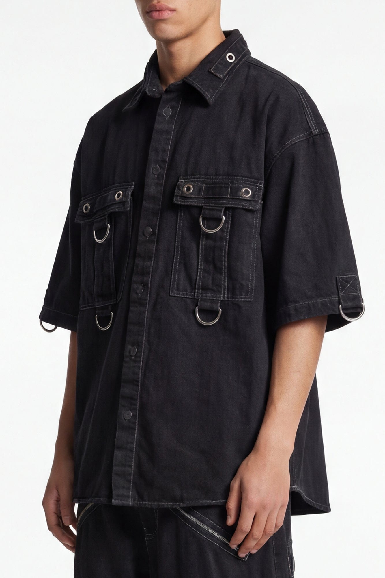 Balenciaga D-Ring Cargo Shirt side