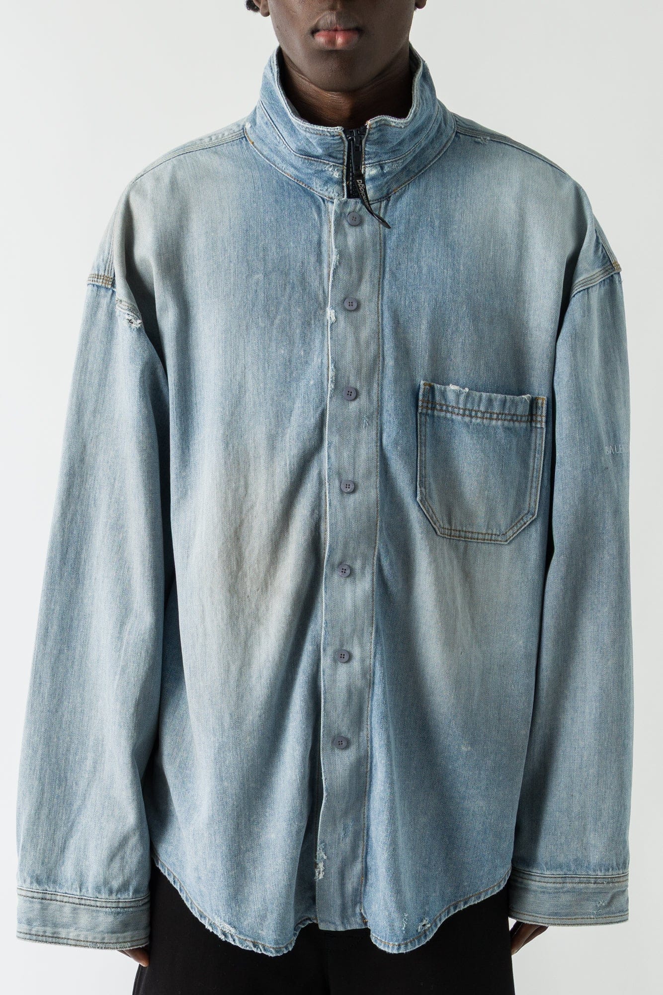 Balenciaga Denim Layered Jacket