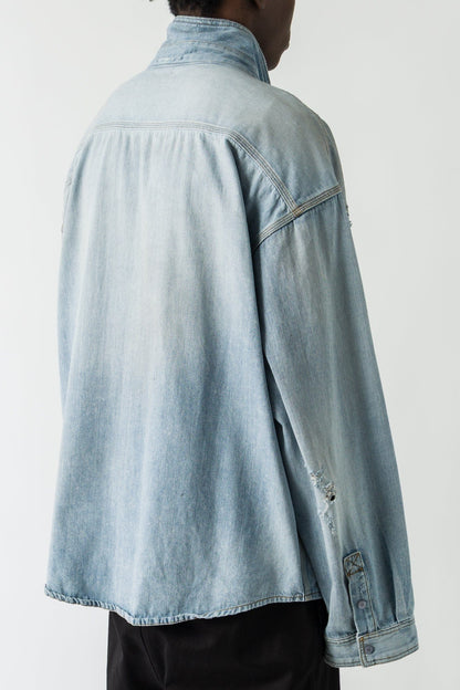 Balenciaga Denim Layered Jacket back