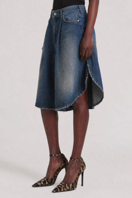 Balenciaga Denim Tulipe Bermuda Shorts side