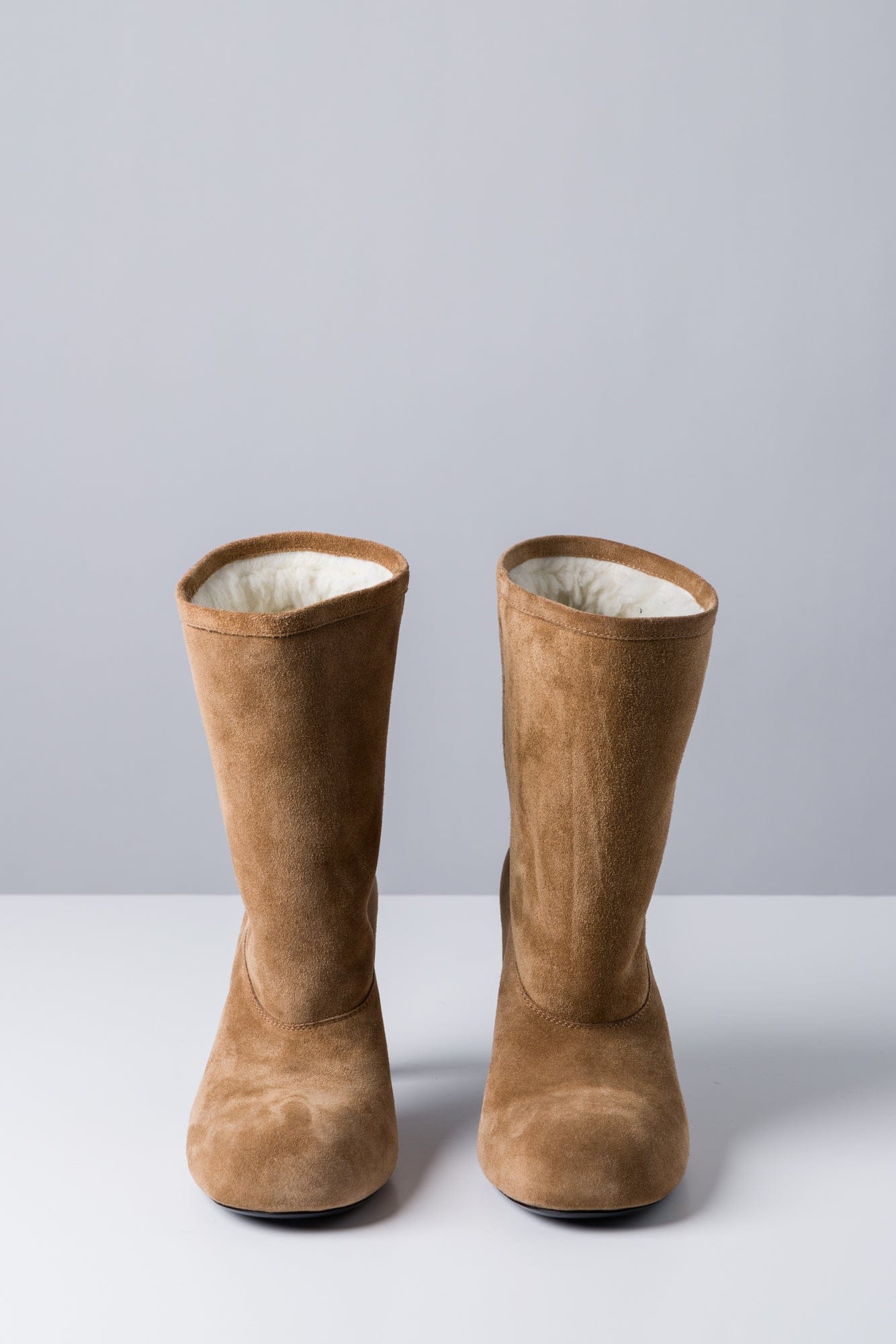 Balenciaga Fargo Suede Bootie In Camel front