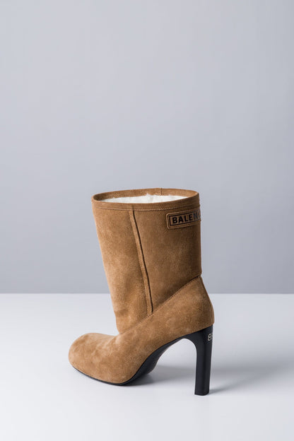Balenciaga Fargo Suede Bootie In Camel inner side