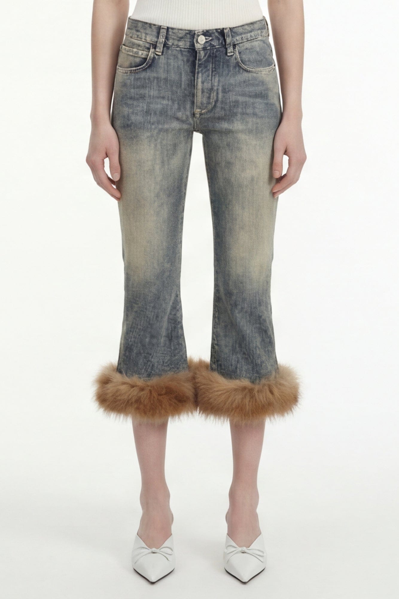 Balenciaga Flared Capri Jeans SS26