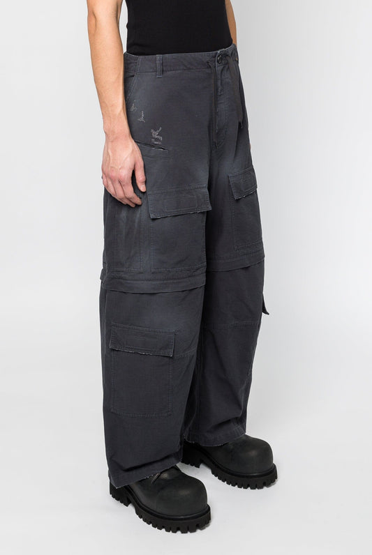Balenciaga Large Cargo Pants in Grey side