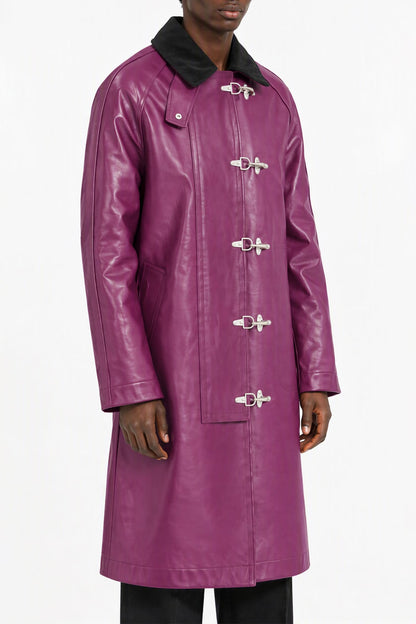 Balenciaga Leather Carcoat side