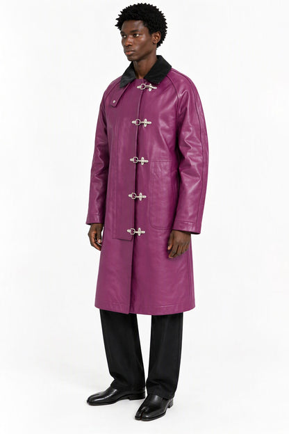 Balenciaga Leather Carcoat full look