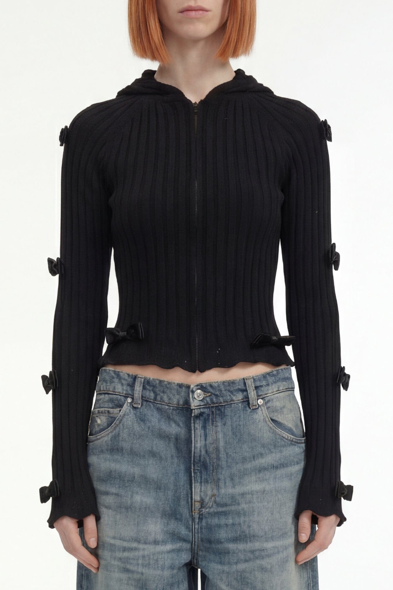 Balenciaga Ribbon Zip-Up Hoodie SS26