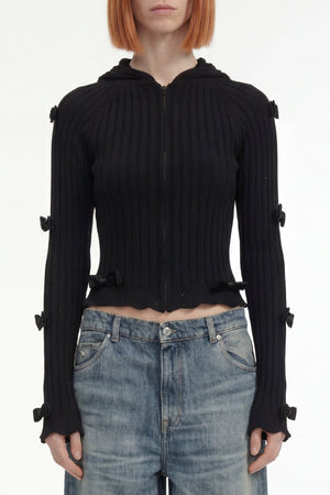 Balenciaga Ribbon Zip-Up Hoodie SS26