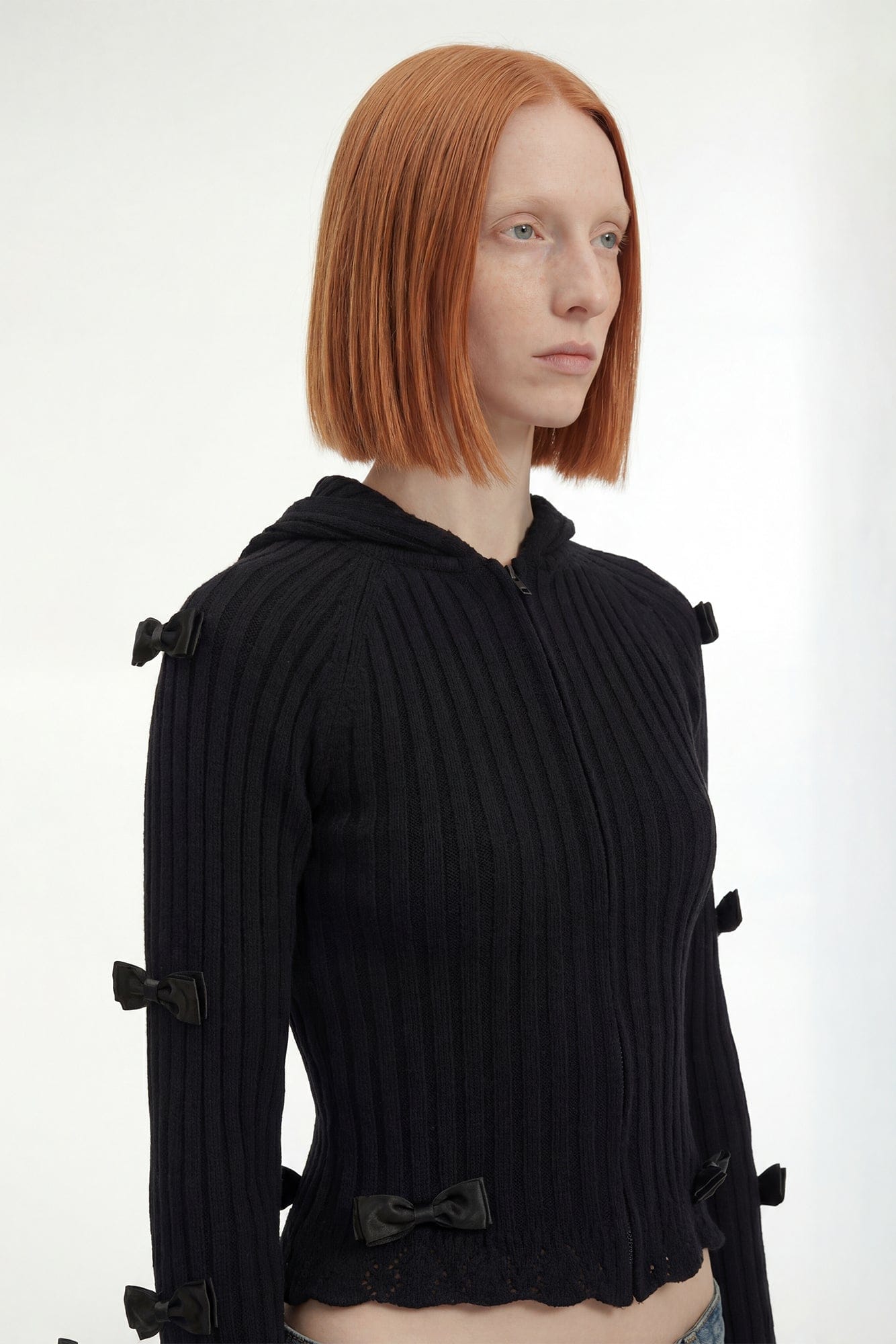 Balenciaga Ribbon Zip-Up Hoodie SS26 side