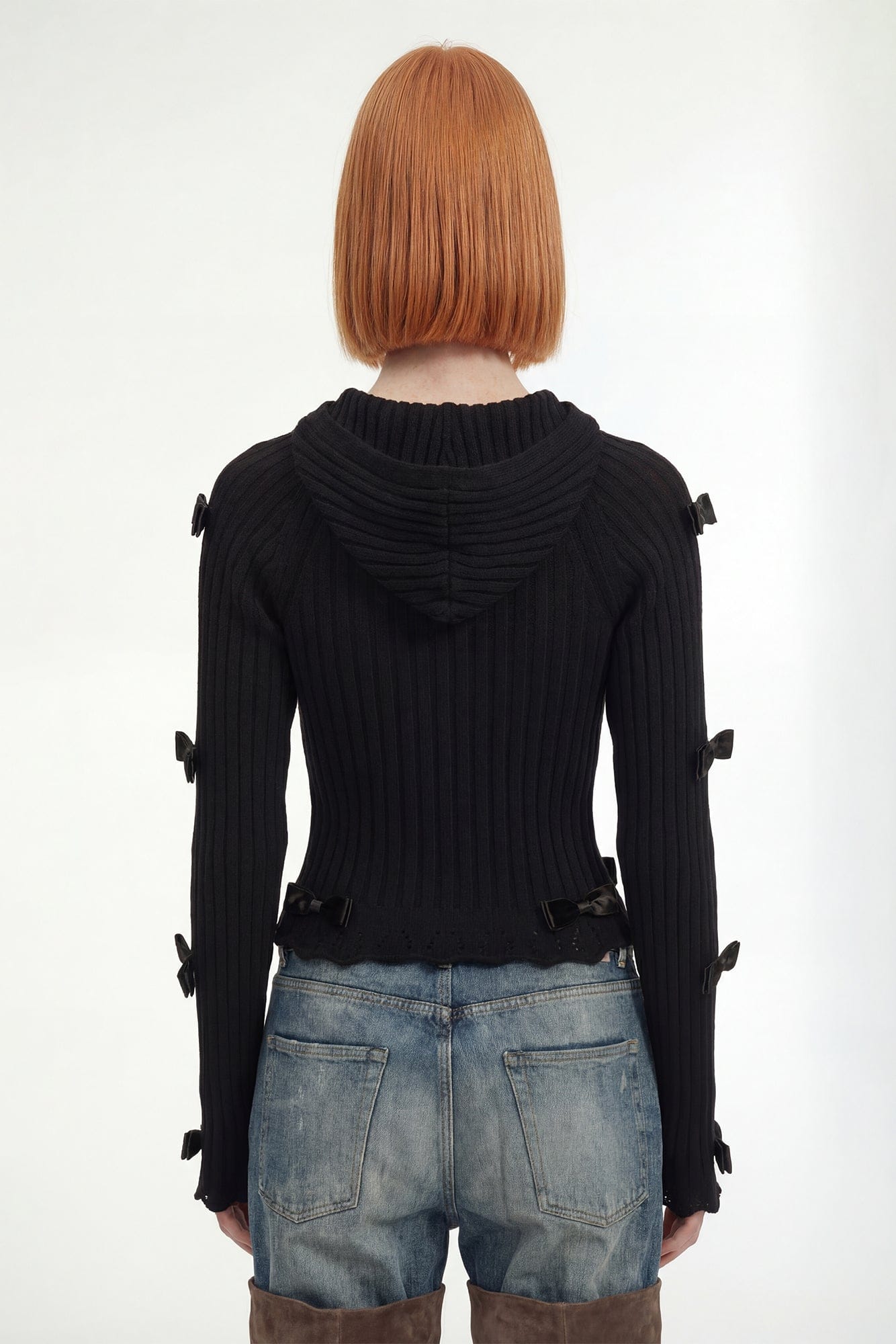 Balenciaga Ribbon Zip-Up Hoodie SS26 back