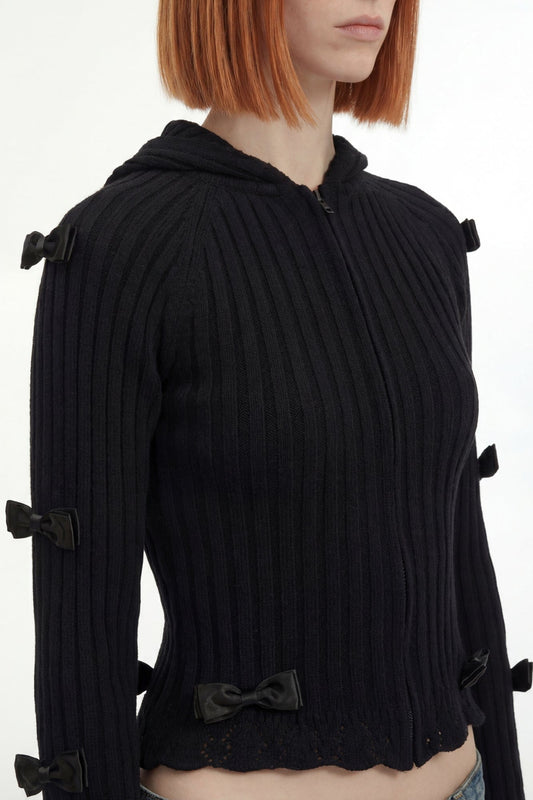 Balenciaga Ribbon Zip-Up Hoodie SS26 side