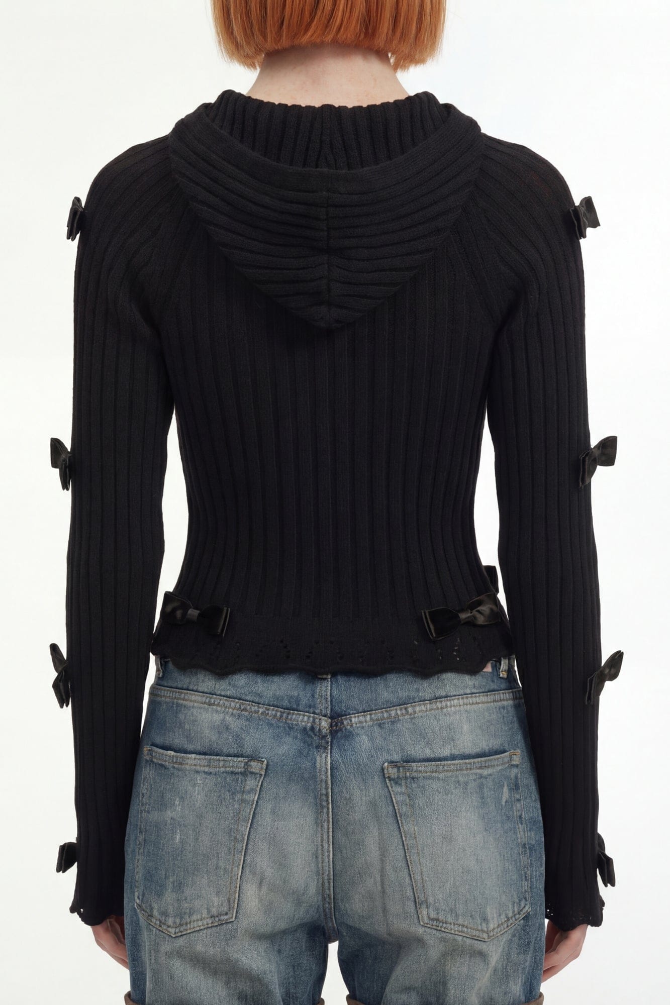 Balenciaga Ribbon Zip-Up Hoodie SS26 back