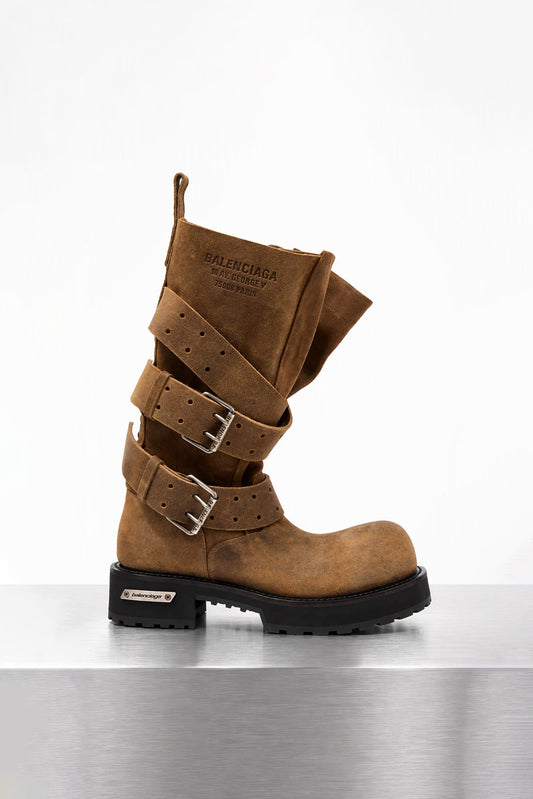 Balenciaga Venom Boot in Wax Suede