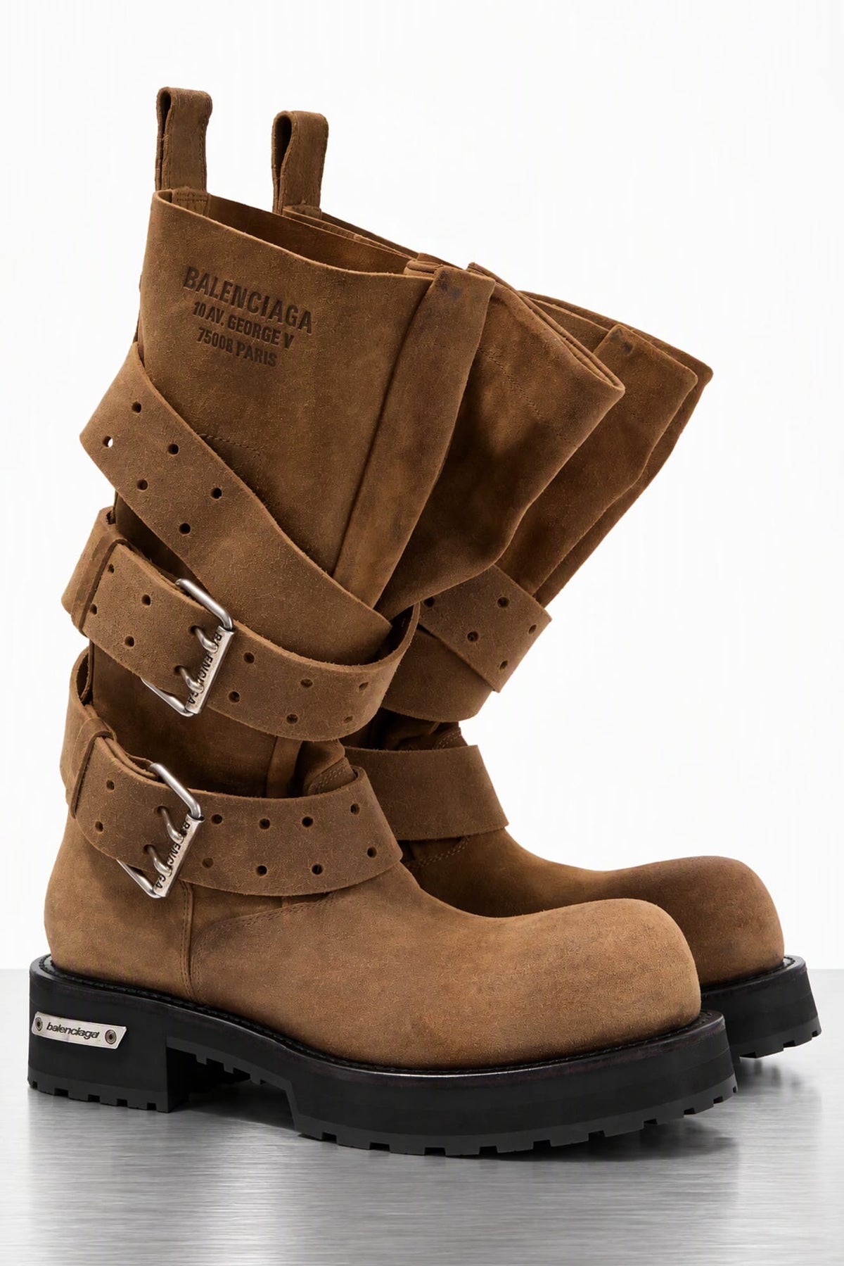 Balenciaga Venom Boot in Wax Suede side