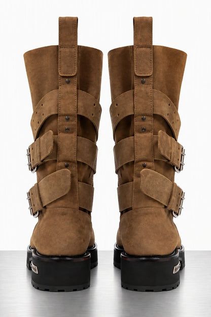 Balenciaga Venom Boot in Wax Suede back
