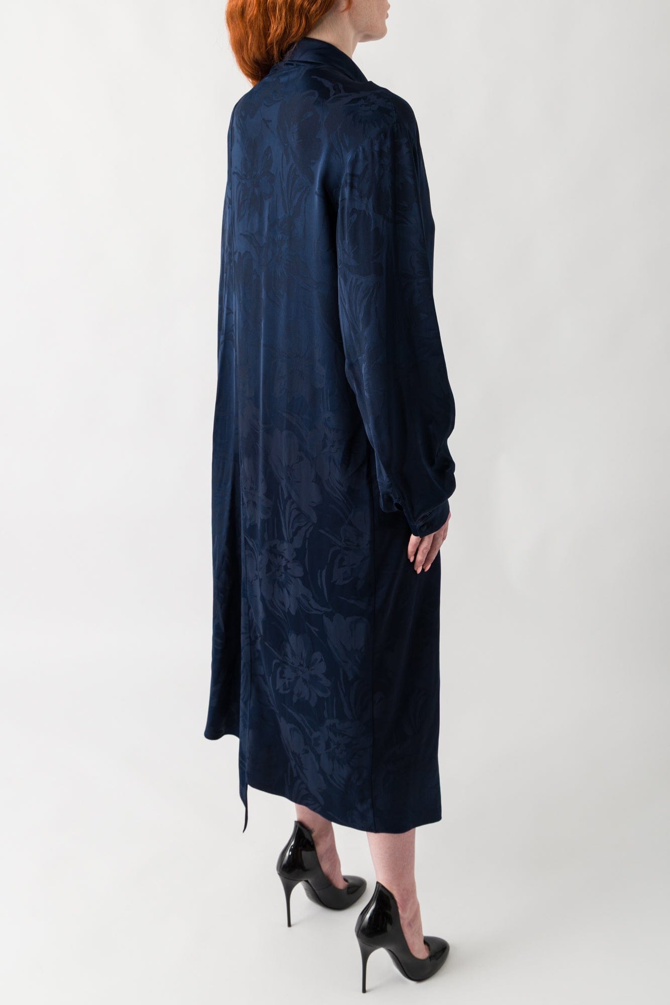 Balenciaga Flower Jacquard Scarf Dress back