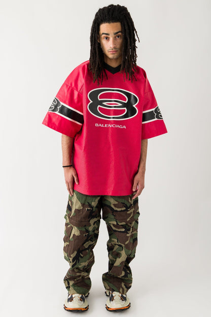 Balenciaga Football Top in Leather full look