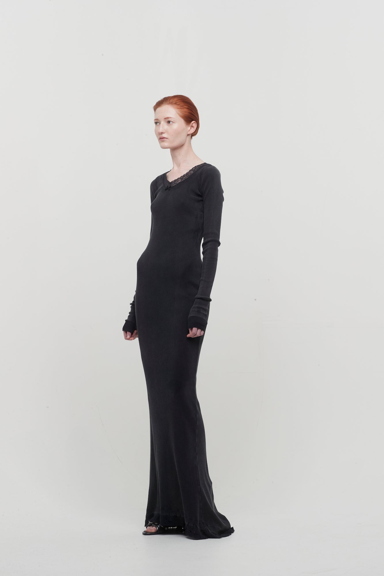 Balenciaga Long Sleeve Lingerie Maxi Dress Balenciaga Long Sleeve Lingerie Maxi Dress