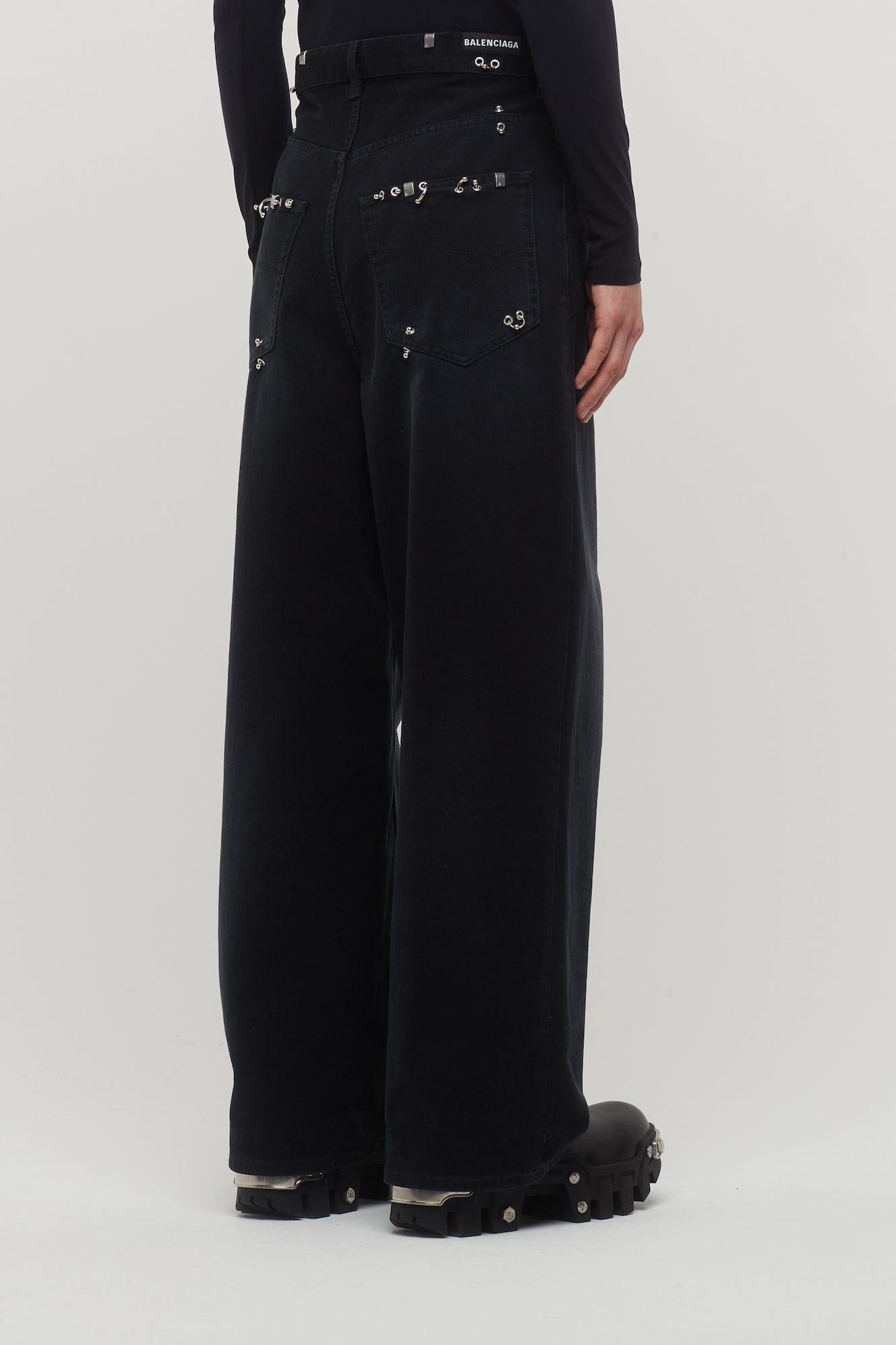 Balenciaga Pierced Baggy Pants back