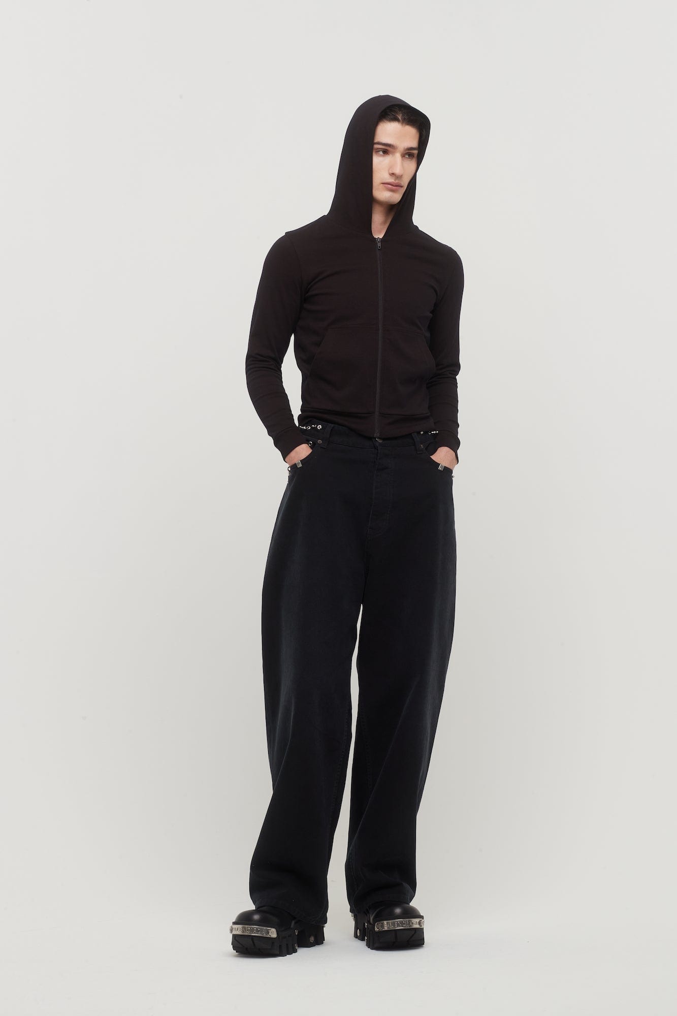 Balenciaga Pierced Baggy Pants full look