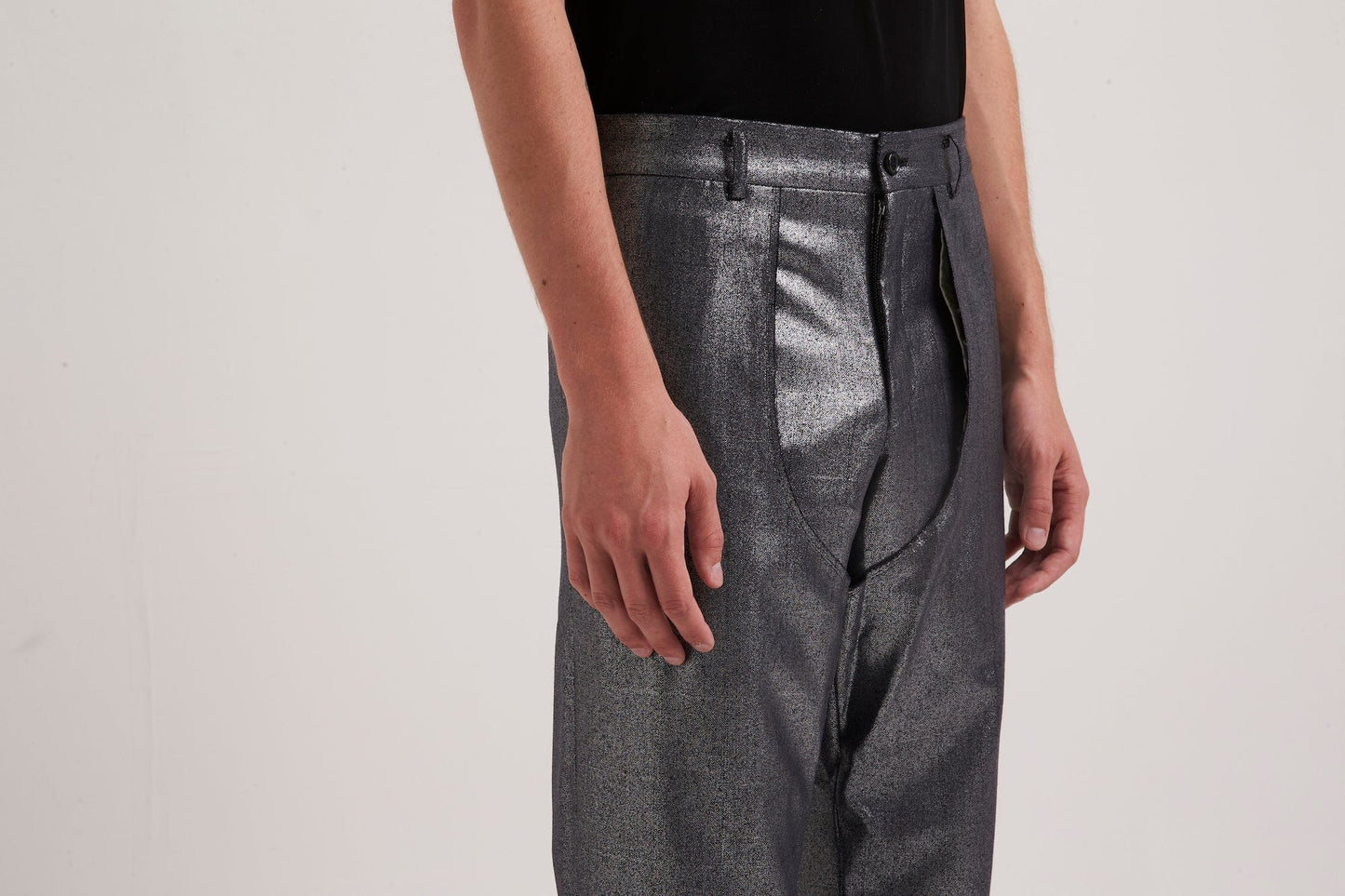 Comme Des Garçons Homme Plus Layered Trouser detail shot