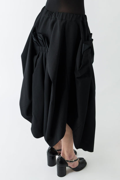 Comme Des Garçons Bunched Skirt in Black back