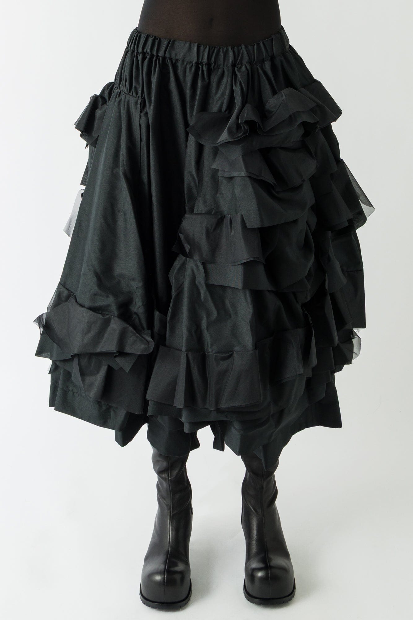 Comme Des Garçons Ruffle Cropped Pants