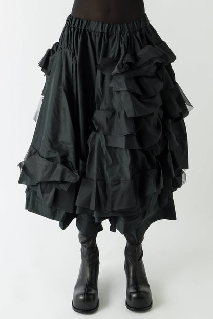 Comme Des Garçons Ruffle Cropped Pants