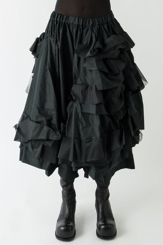 Comme Des Garçons Ruffle Cropped Pants