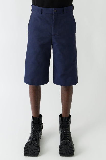 Comme des Garçons Homme Plus Fabric Pin Dot Shorts in Navy