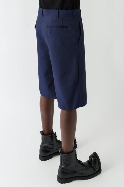 Comme des Garçons Homme Plus Fabric Pin Dot Shorts in Navy back