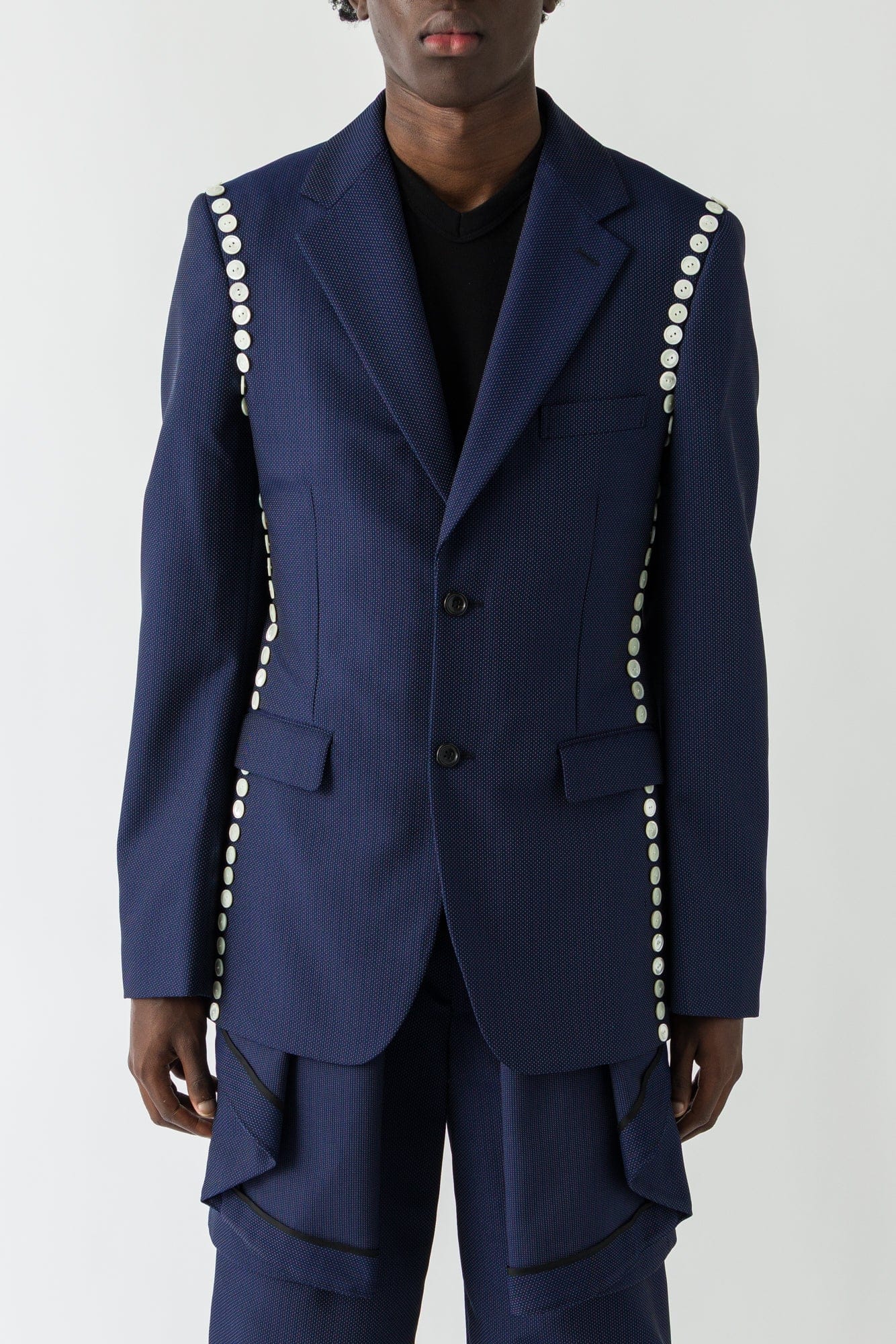 Comme des Garçons Homme Plus Overlayered Blazer in Navy