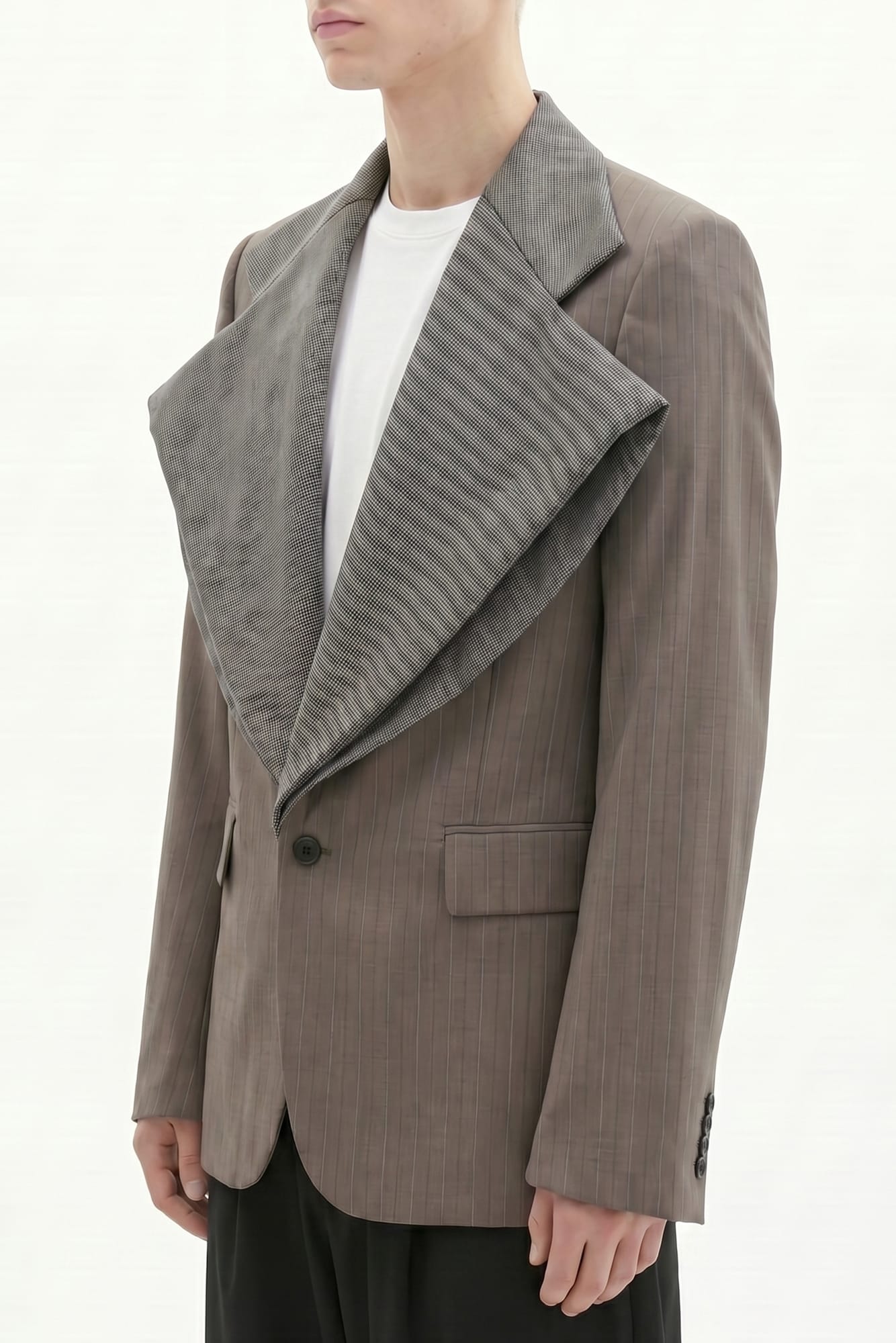 Comme des Garçons Homme Striped Suit Jacket side