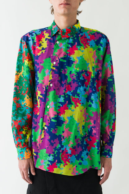 Comme des Garçons Homme Plus Mixed Pattern Asymmetric Shirt