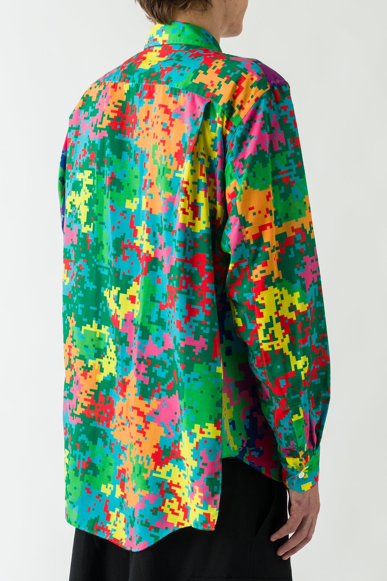 Comme des Garçons Homme Plus Mixed Pattern Asymmetric Shirt back