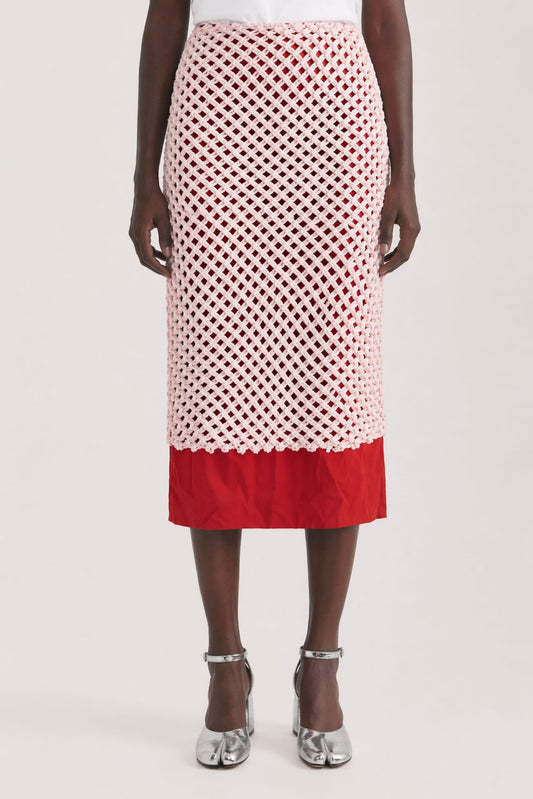 Comme Des Garçons Tailored Skirt in Red