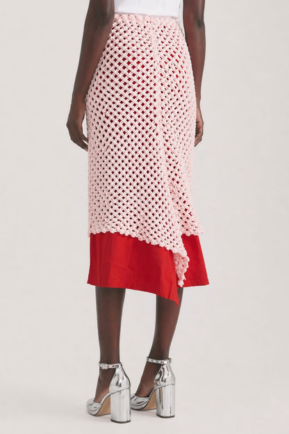 Comme Des Garçons Tailored Skirt in Red back